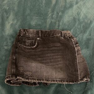 Zara Black Denim Skirt